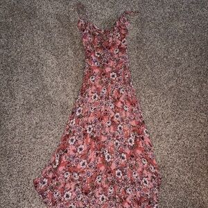 Lulu's Vibrant Floral Maxi Dress in Pink and Purple